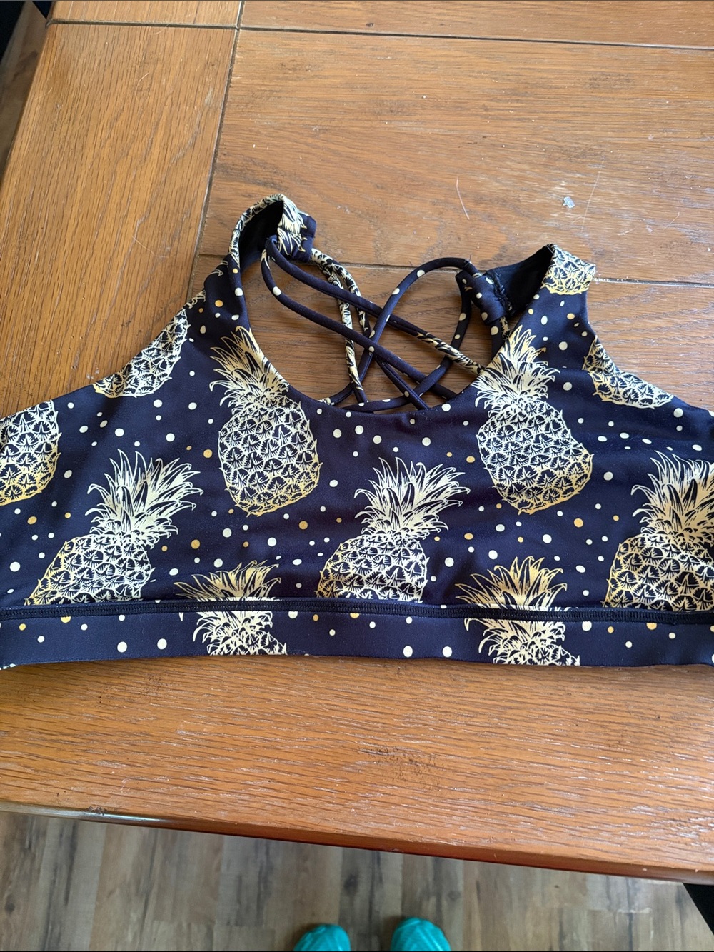 Constantly Varied Gear Pineapple Print Strappy Sports Bra